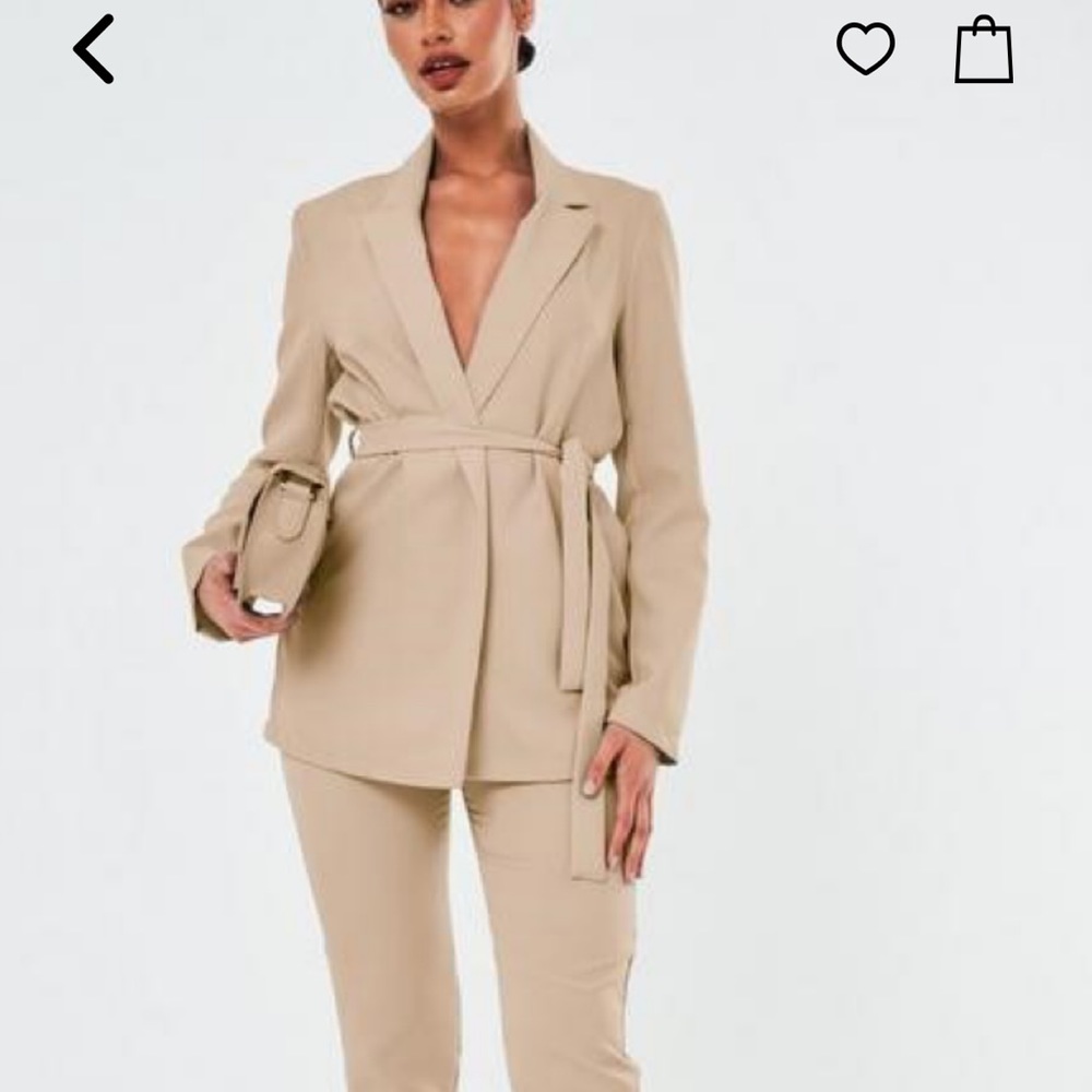 Missguided Tan Beige Stone Blazer